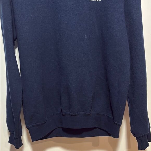 Gildan Blue Crewneck Sweater Classic Cotton Blend - Picture 4 of 9